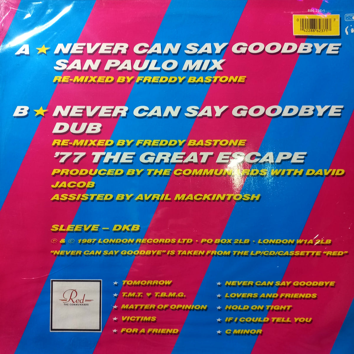 The Communards Never Can Say Goodbye Maxi 2da. Mano Usado en Muy Buen y/o Excelente Estado