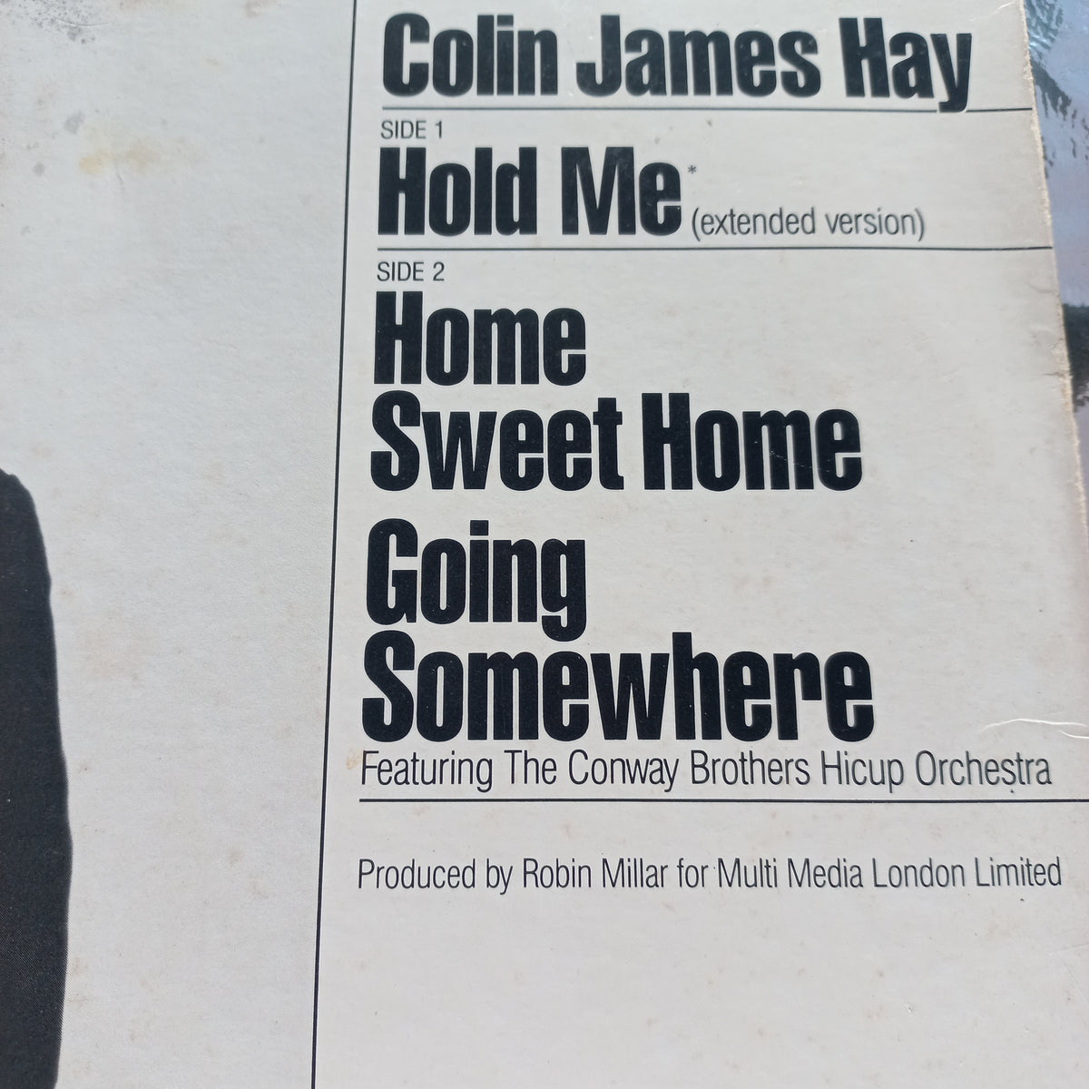 Colin James Hay Hold Me Maxi De Epoca VG+