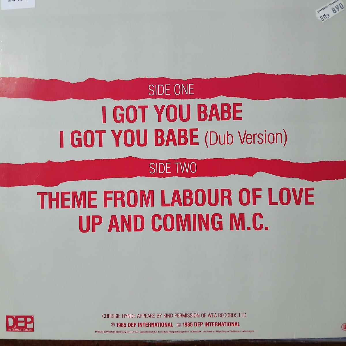 UB40 I Got You Babe Maxi De Epoca VG+