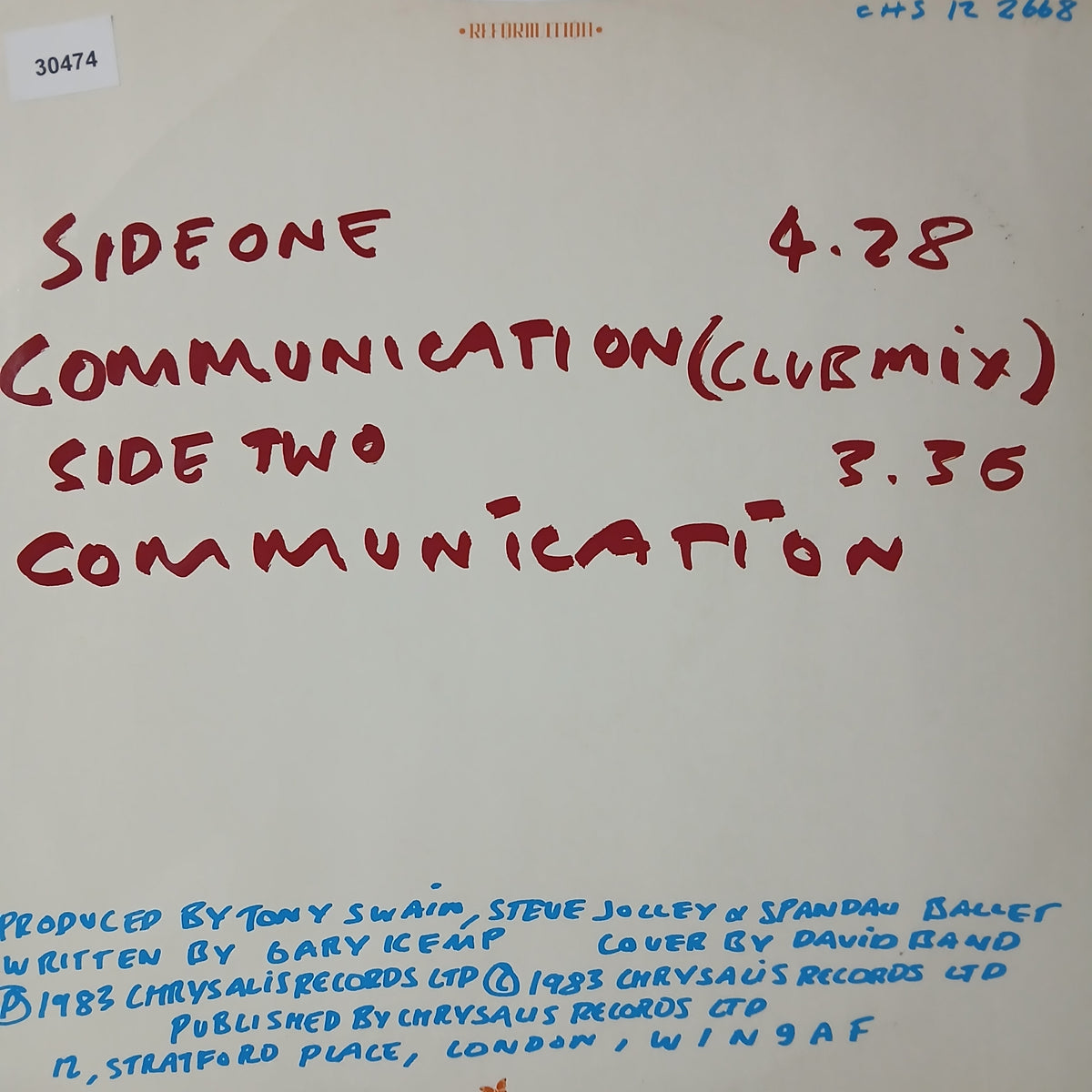 Spandau Ballet Communication Maxi De Epoca VG+