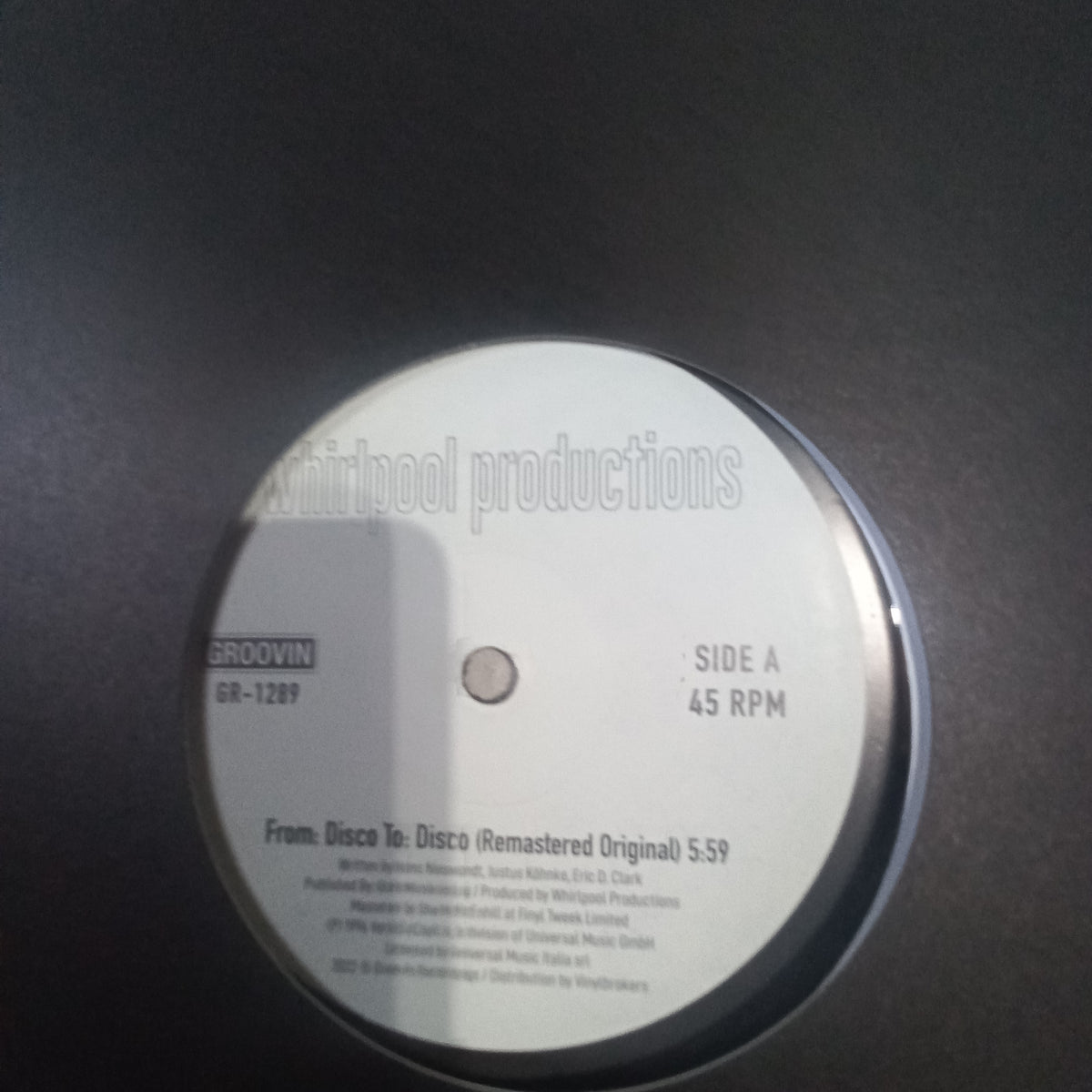 Whirpool Production From Disco to Disco Maxi Near Mint Inmaculado Estado Disco y Tapa