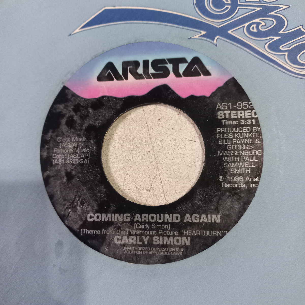 Carly Simon Coming Around Again Simple 7" Vg+ De Epoca