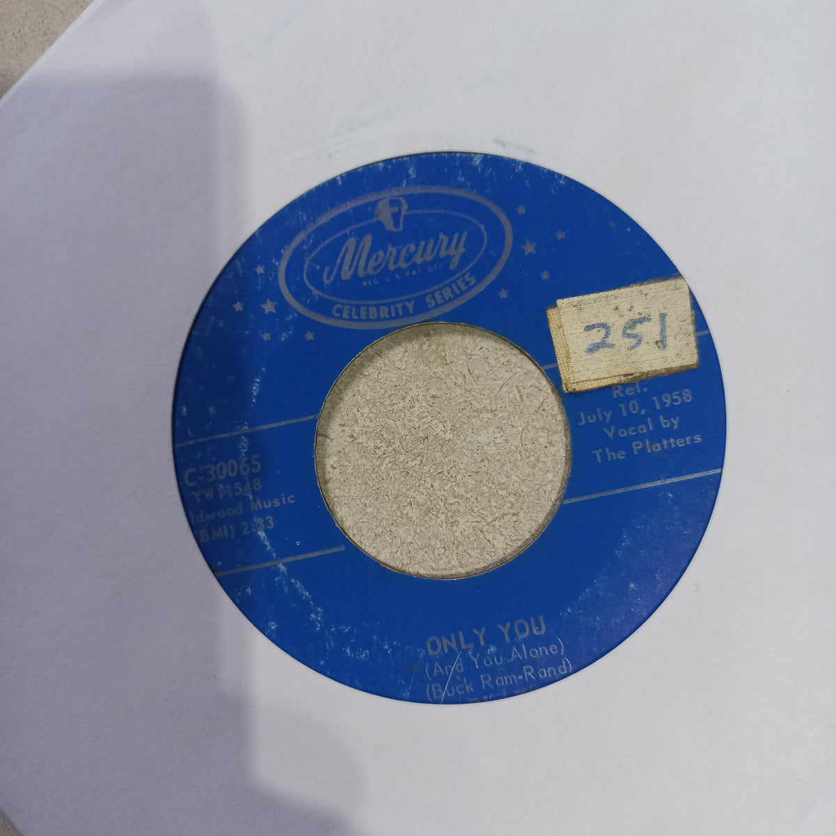 The Platter Only You Simple 7" Vg+ De Epoca