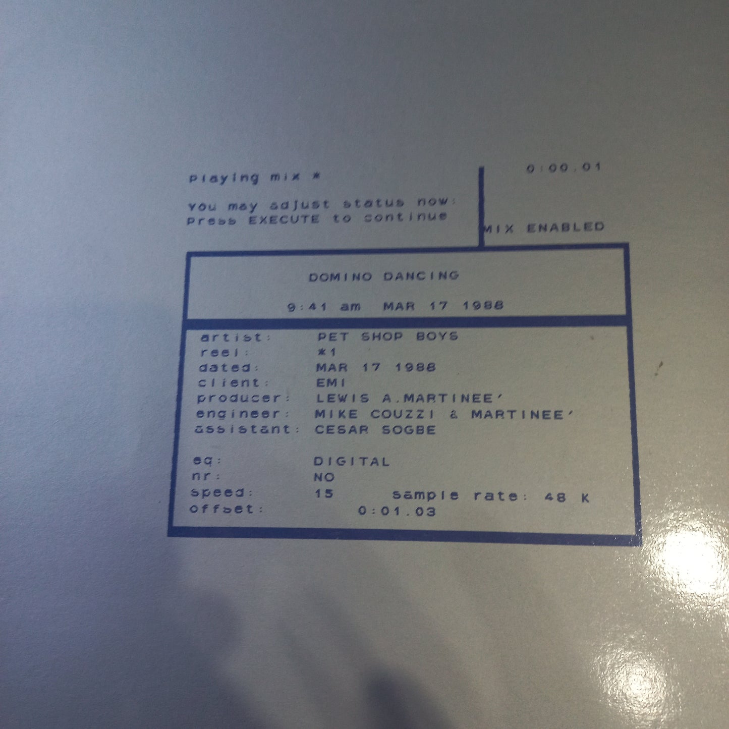 Pet Shop Boys Domino Dancing Maxi VG+De Epoca