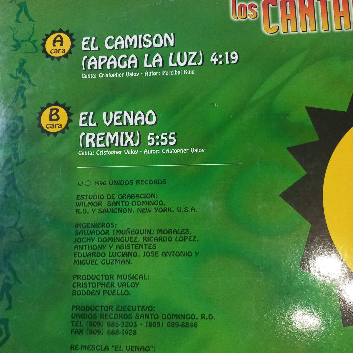 Los Cantantes El Venao Maxi VG+