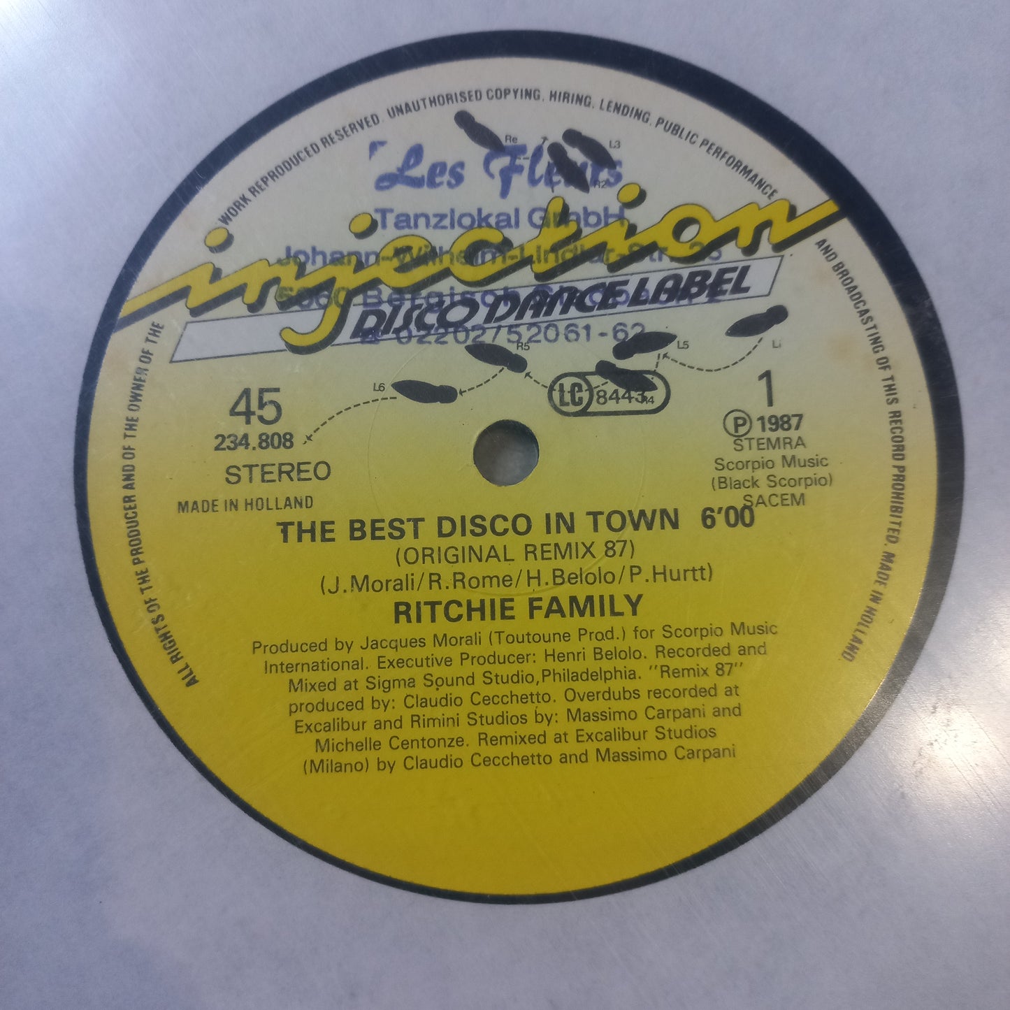 RITCHIE FAMILY THE BEST DISCO IN TOWN MAXI 12" SECOND HAND VG+ O NM