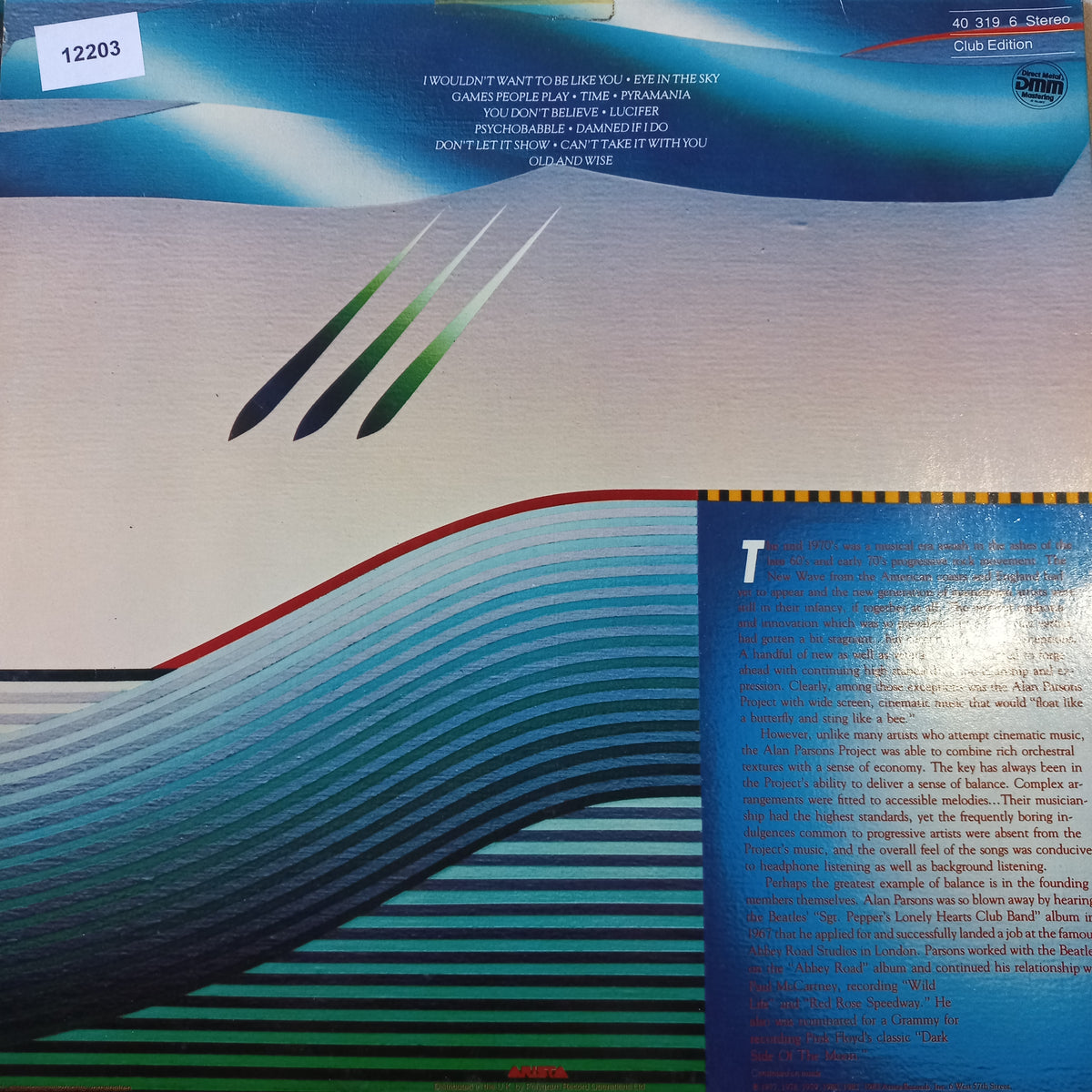 The Alan Parsons Project The Best Of LP De Epoca VG+ A NM