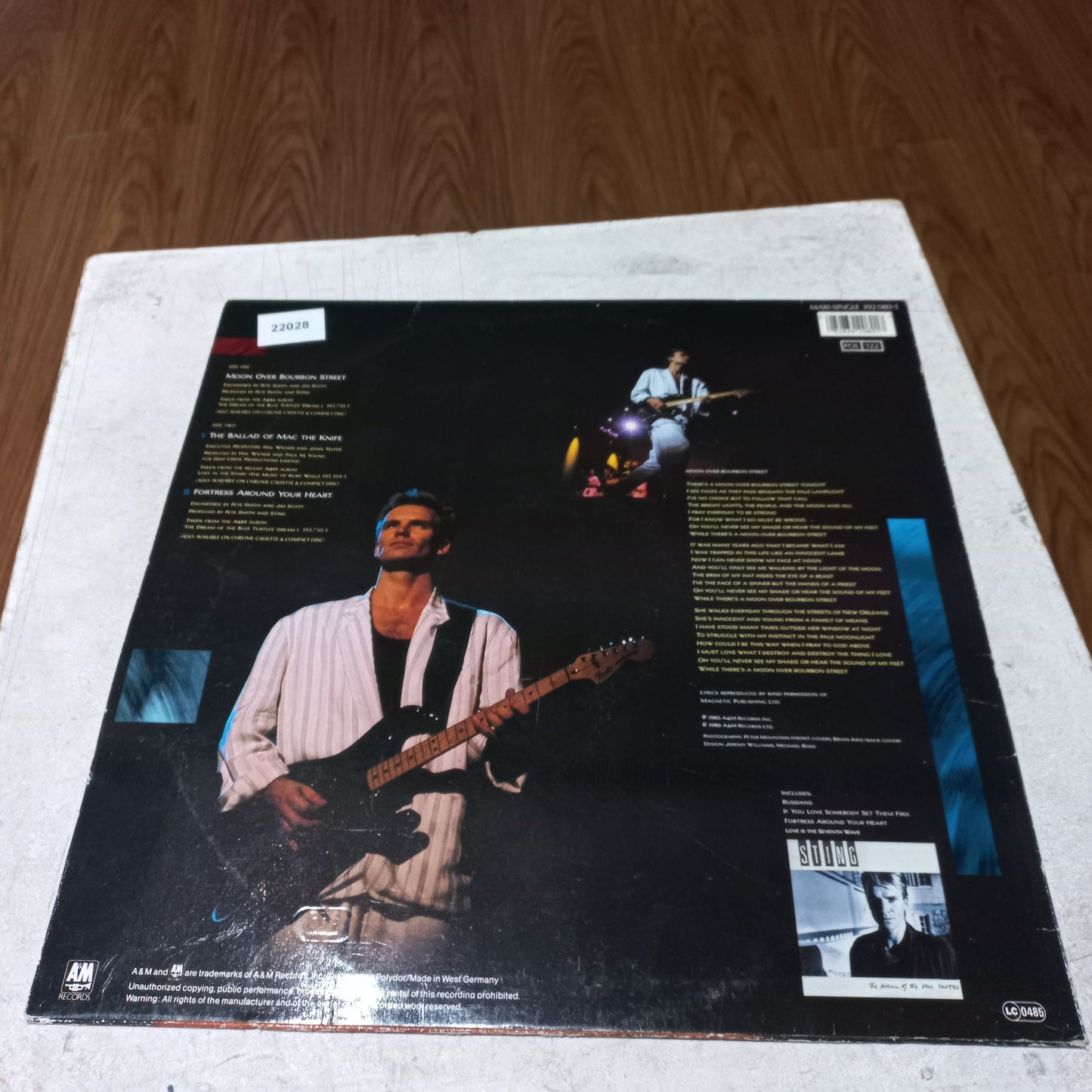 STING MOON OVER BOURBON STREET MAXI 12" SECOND HAND VG+ O NM