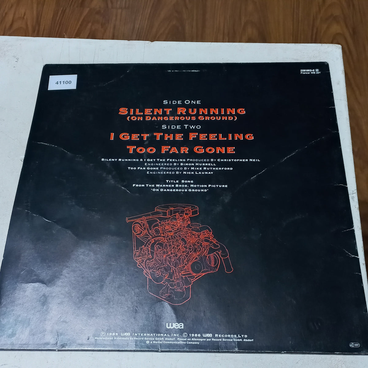 MIKE AND THE MECHANICS SILENT RUNNING MAXI 12" SECOND HAND VG+ O NM