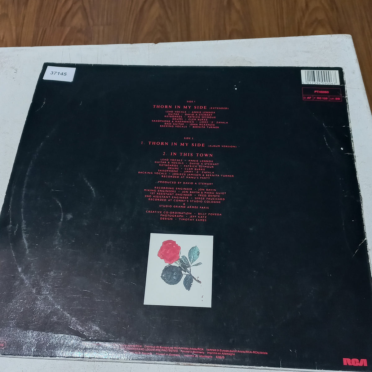 EURYTHMICS THORN IN MY SIDE MAXI 12" SECOND HAND VG+ O NM