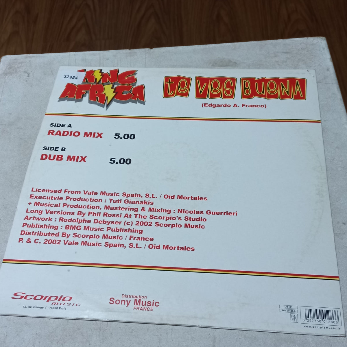 KING AFRIKA TE VES BUENA MAXI 12" SECOND HAND VG+ O NM