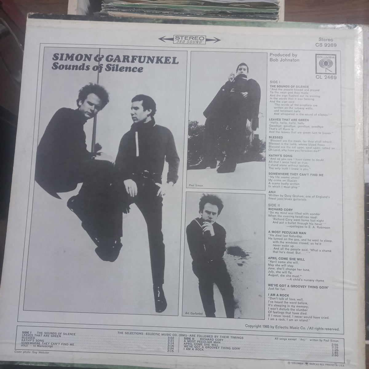 Simon and Garfunkel Sounds of Silence LP De Epoca VG+ A NM