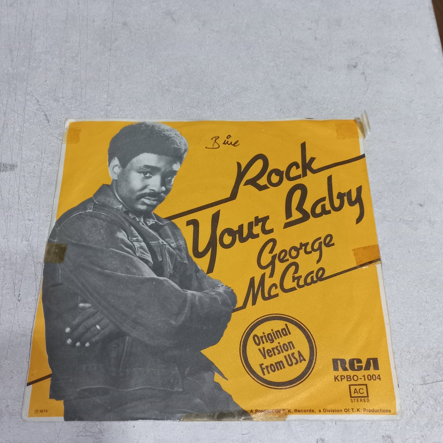 George McCrae - Rock Your Baby (Part 1) / Rock Your Baby (Part 2) (7'') Simple VG+