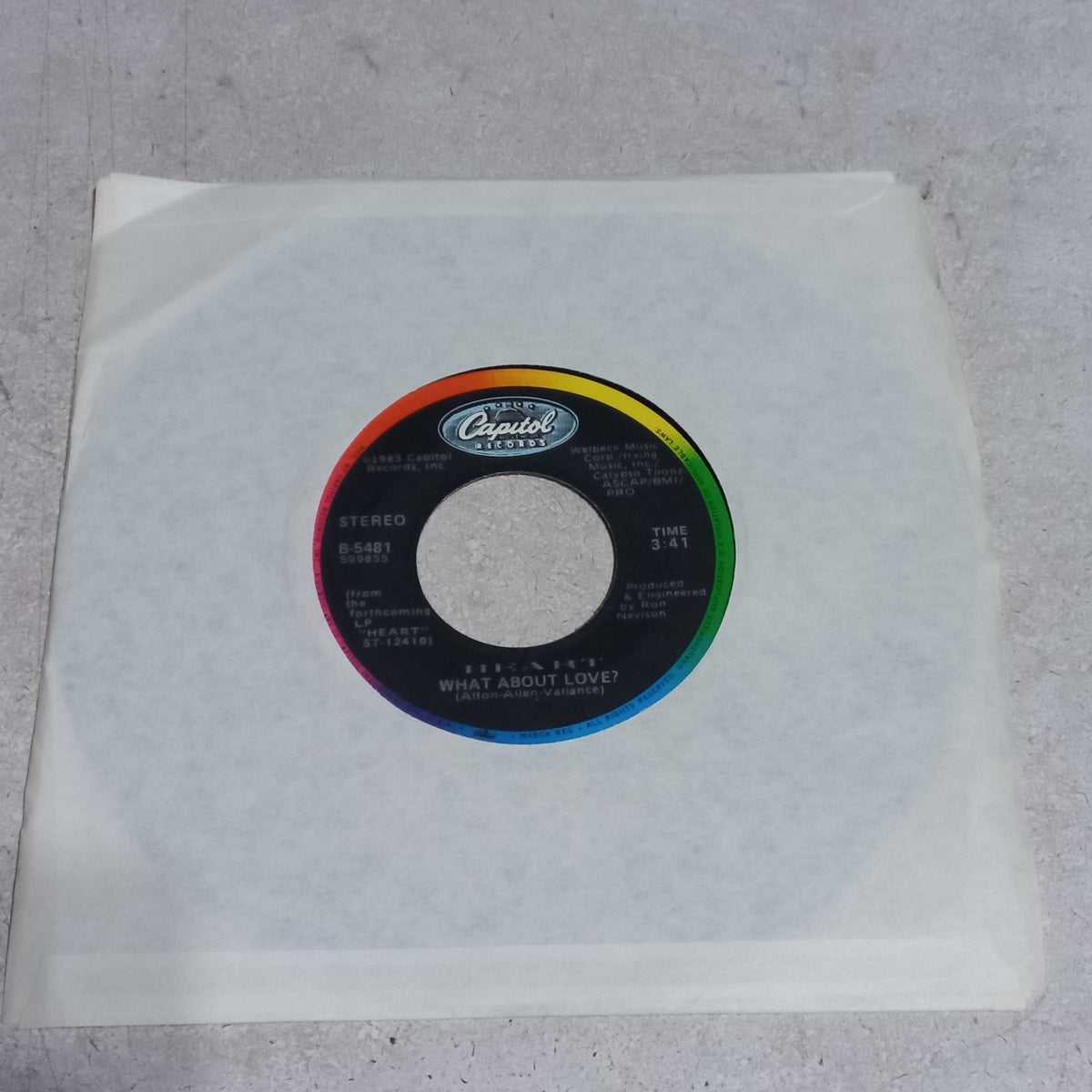 Heart - What About Love (7'') Simple VG+