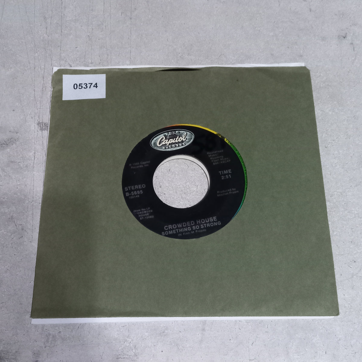 Crowded House - Something So Strong (7'') Simple VG+