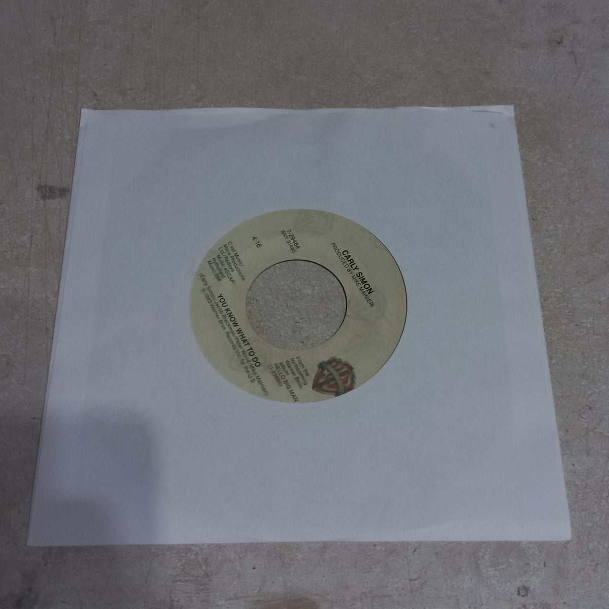 Carly Simon You Know What to do (7'') Simple VG+