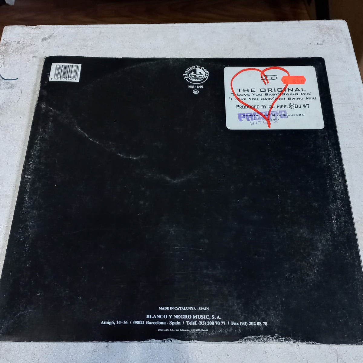 The Original - I Love You Baby (12") (Blanco Y Negro (2) - MX 546) - MAXI VG+ O Nm