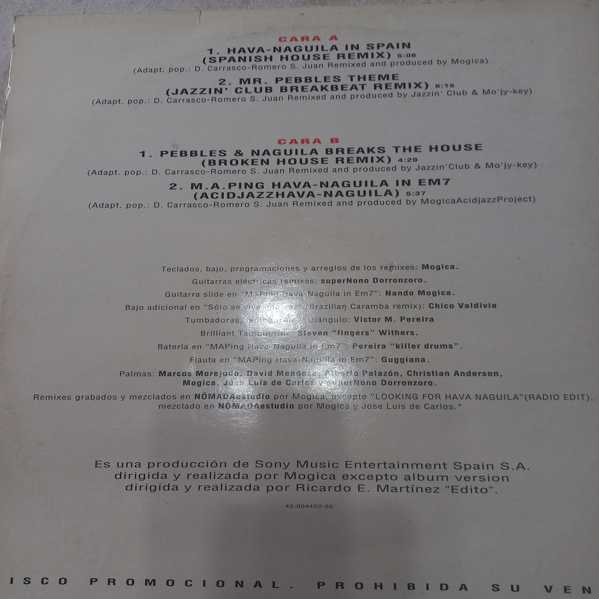 Azucar Moreno - Hava Naguila (12", Maxi, Promo) (Epic - SAMPMS 4422) - MAXI VG+ O Nm