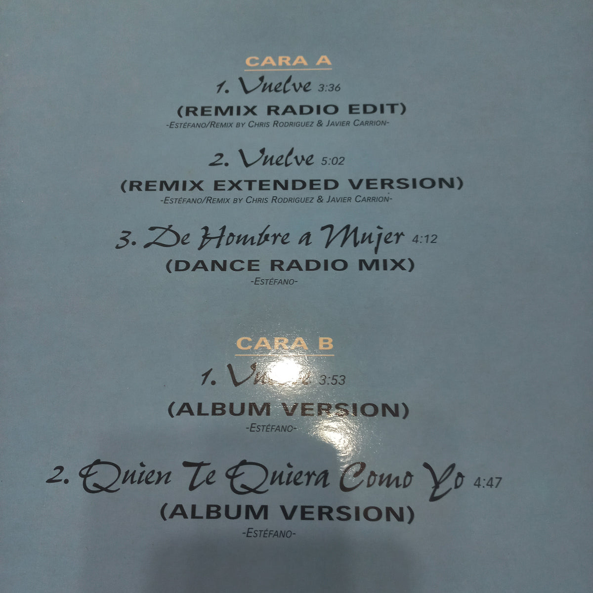 Donato & Estefano - Vuelve (Remixes) (12", Maxi) (Epic - EPC-667831 6) - MAXI VG+ O Nm