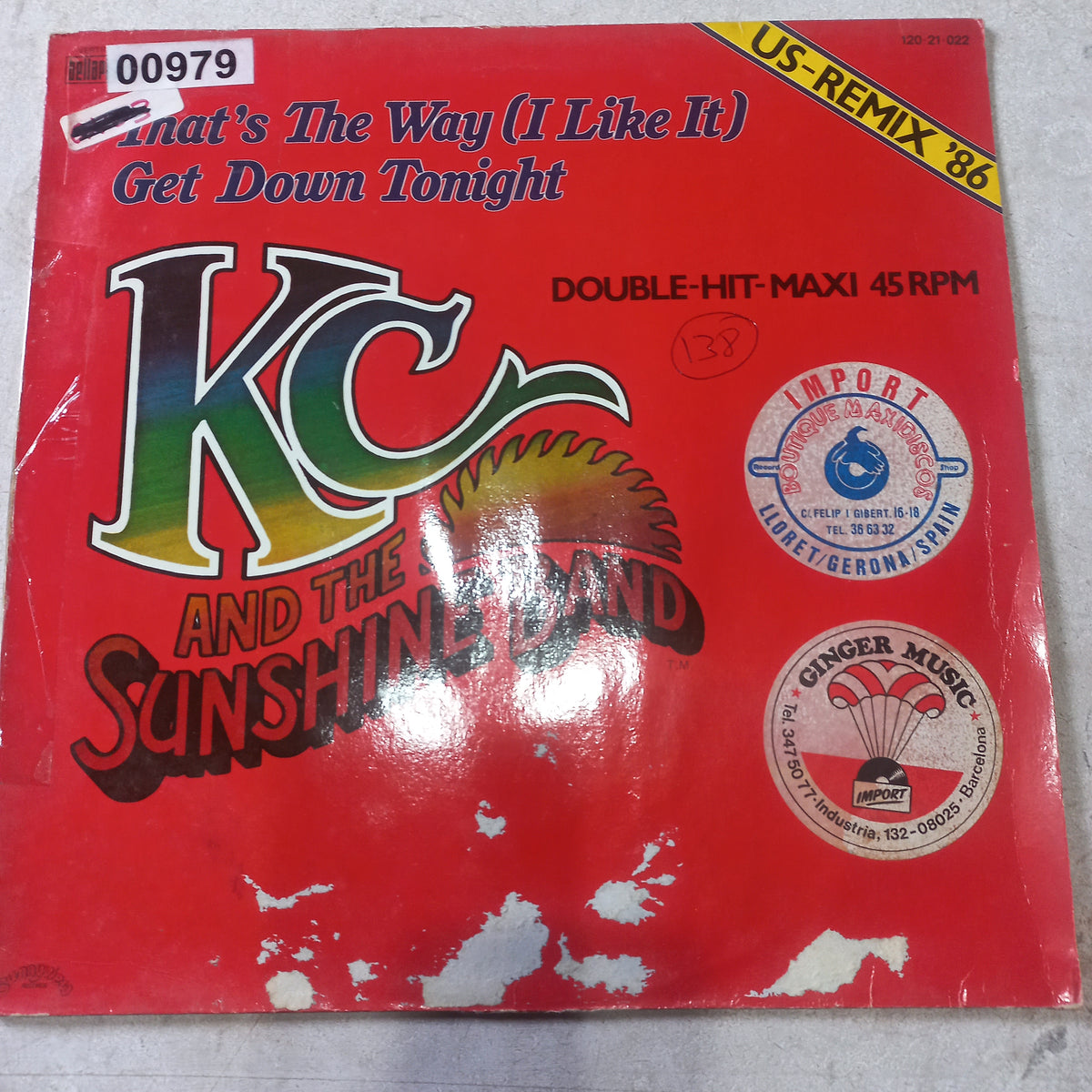 Kc and the Sunshine Band Get Down Tonight / Thats The Way - Maxi VG+