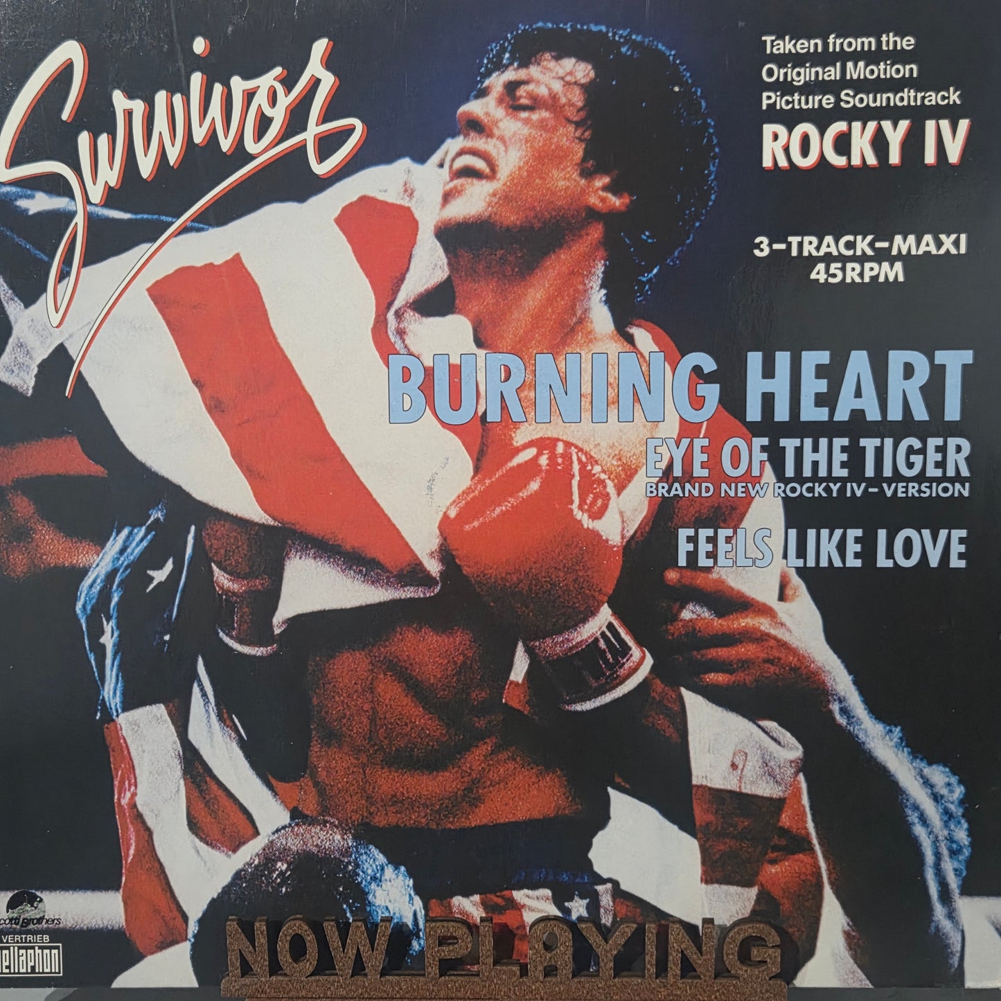 Survivor Burning Heart / The Eye of the Tiger MAXI VG+