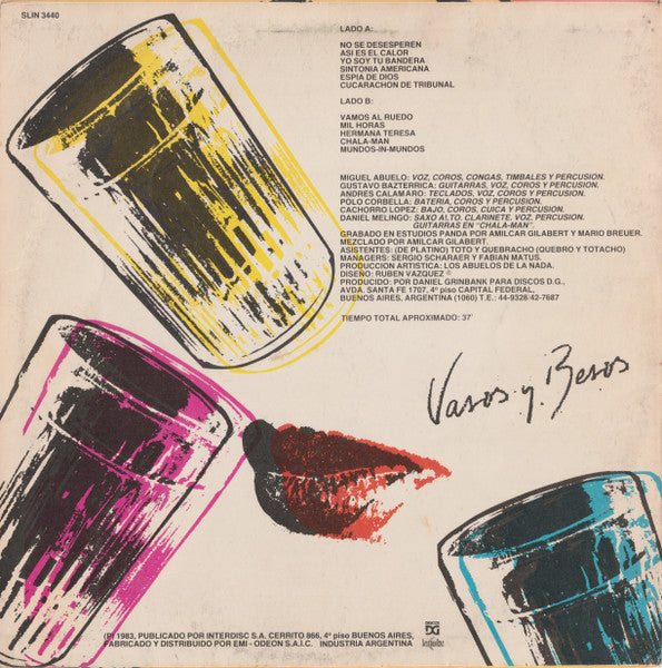 Los Abuelos de la Nada Vasos y Besos LP Mint Cerrado