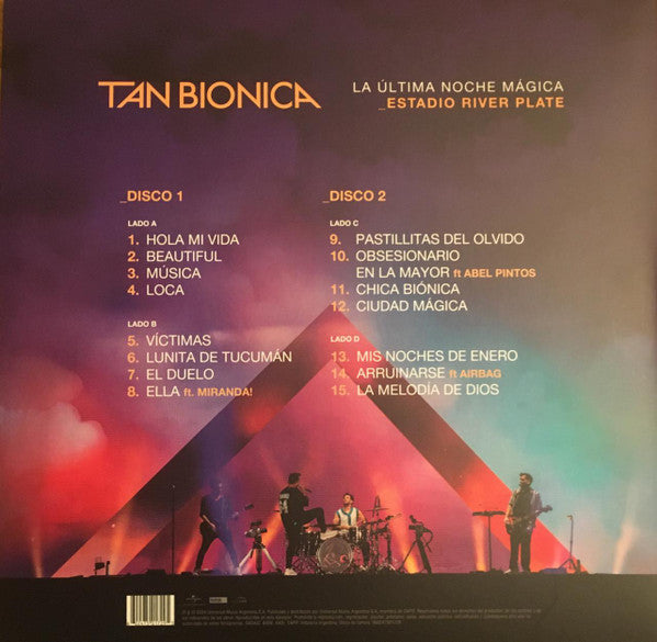 Tan Bionica La Ultima Noche Magica en Vivo LP Mint Cerrado
