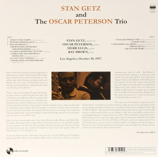 Stan Getz and Oscar Peterson Trio LP Mint Cerrado