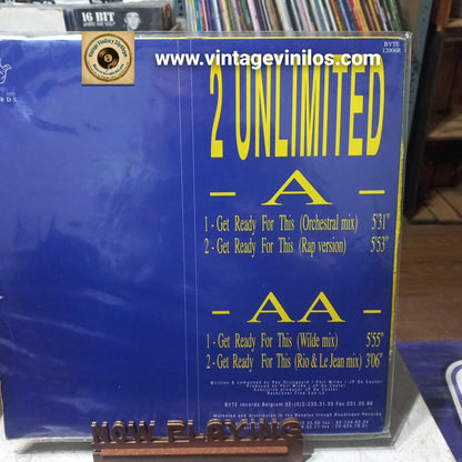 2 Unlimited Get Ready For This Maxi 12" VG+