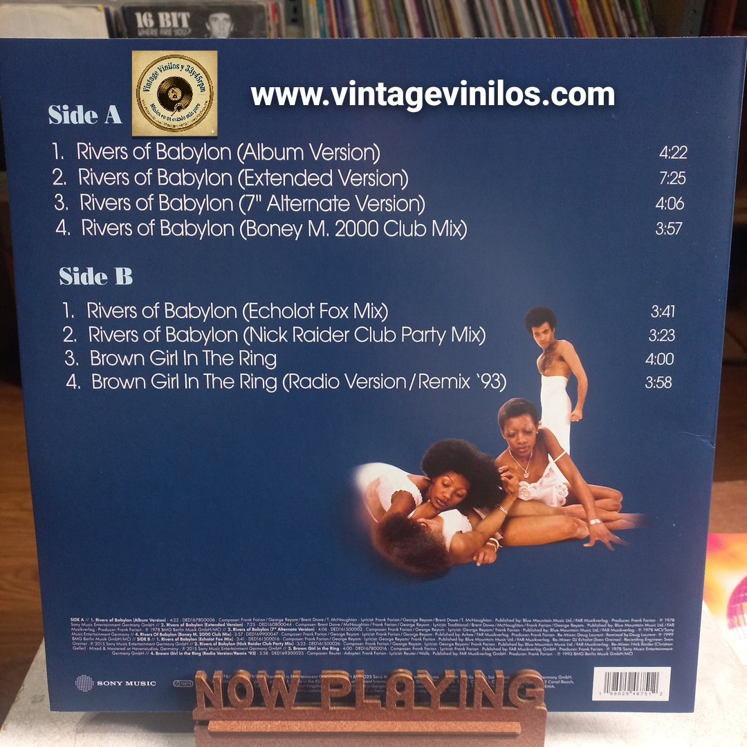 Boney M Rivers Of Babylon Maxi 12" Mint