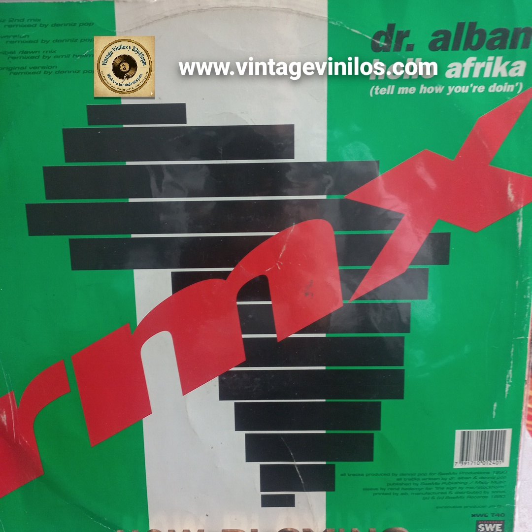 Dr. Alban No Coke / Hello Afrika Maxi 12" VG+