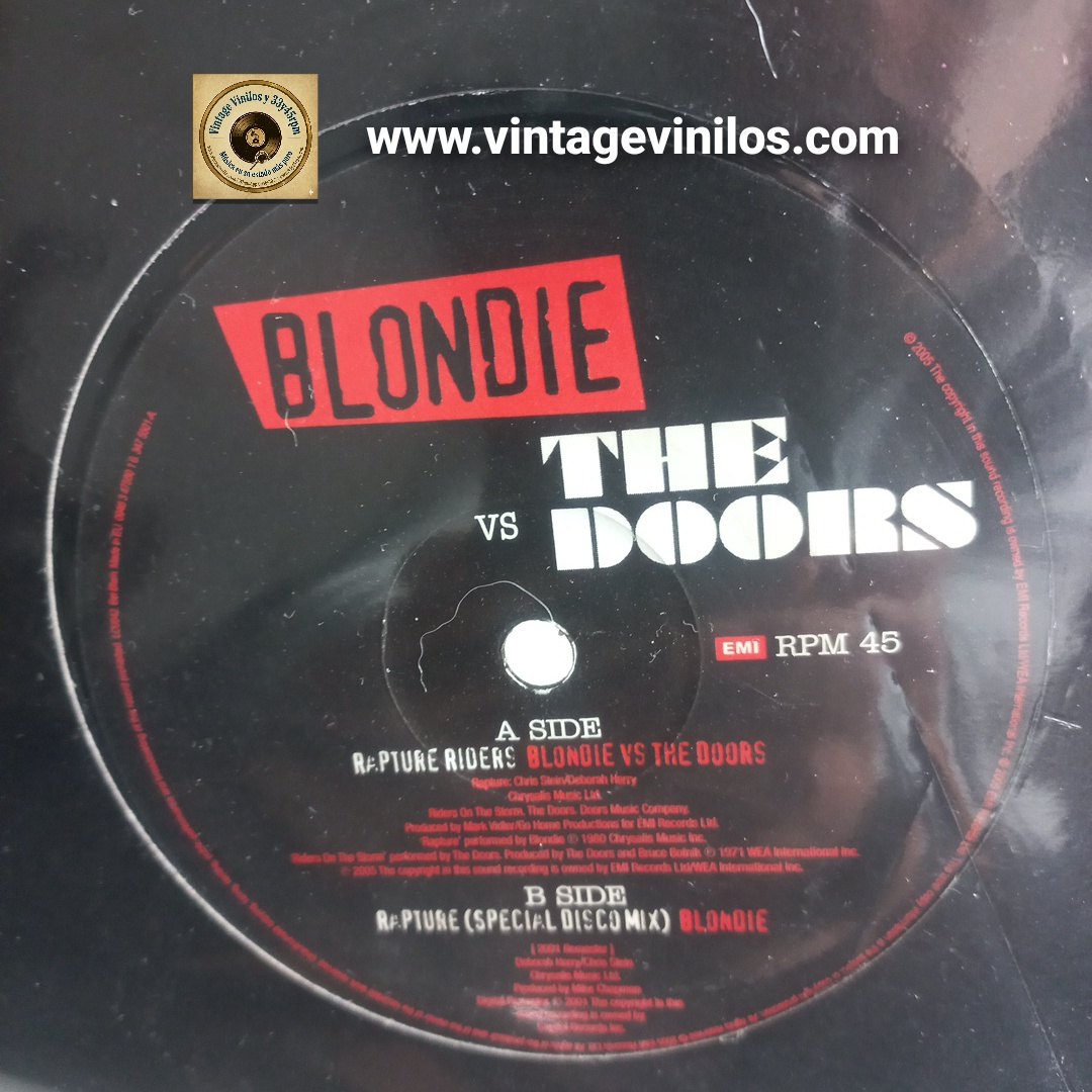 Blondie vs The Doors Rapture Riders Maxi 12" VG+