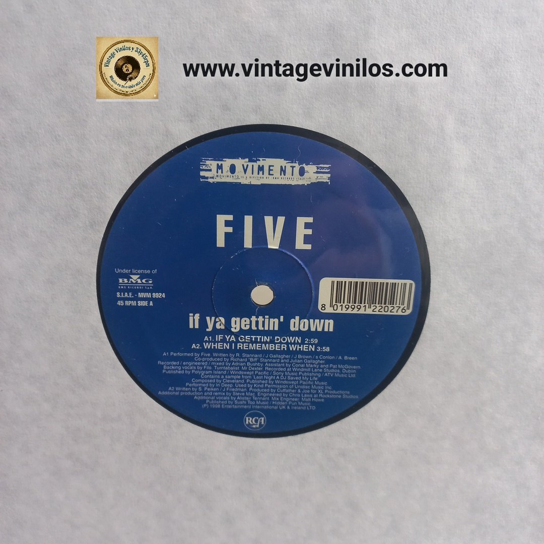 Five If Ya Gettin' Down Maxi 12" VG+