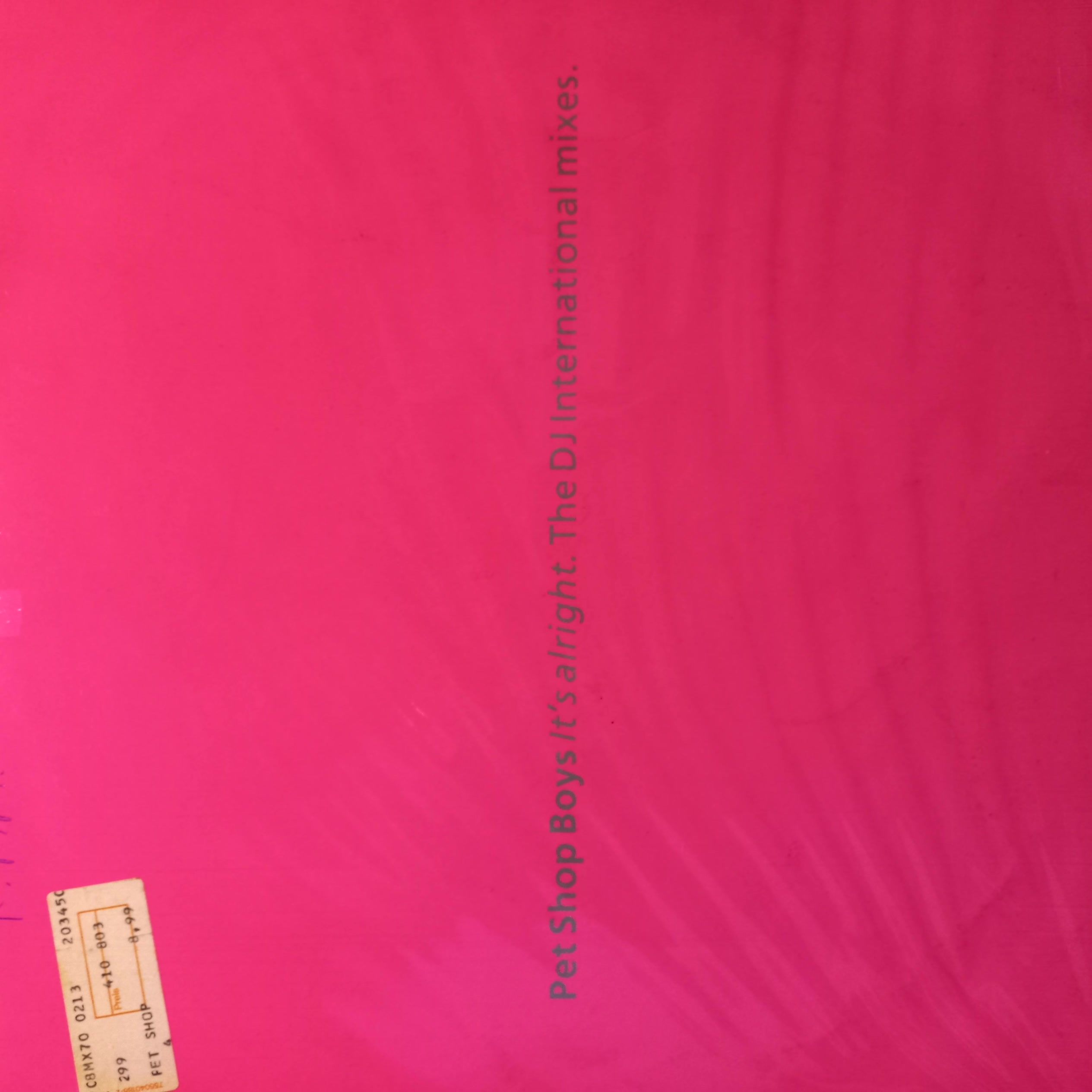 Pet Shop Boys Its Allright Maxi 2da. Mano Usado en Excelente Estado