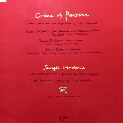 Mike Oldfield Crime Of Passion Maxi 2da. Mano Usado Muy Bien + hacia arriba
