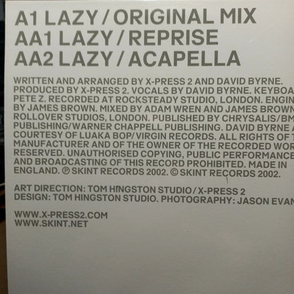 XPress 2 Feat David Byrne Lazy Maxi Near Mint