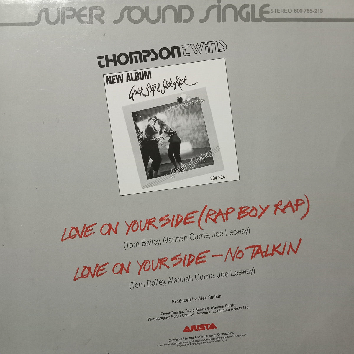 Thompson Twins Love On Your Side Maxi 2da. Mano Usado en Excelente Estado