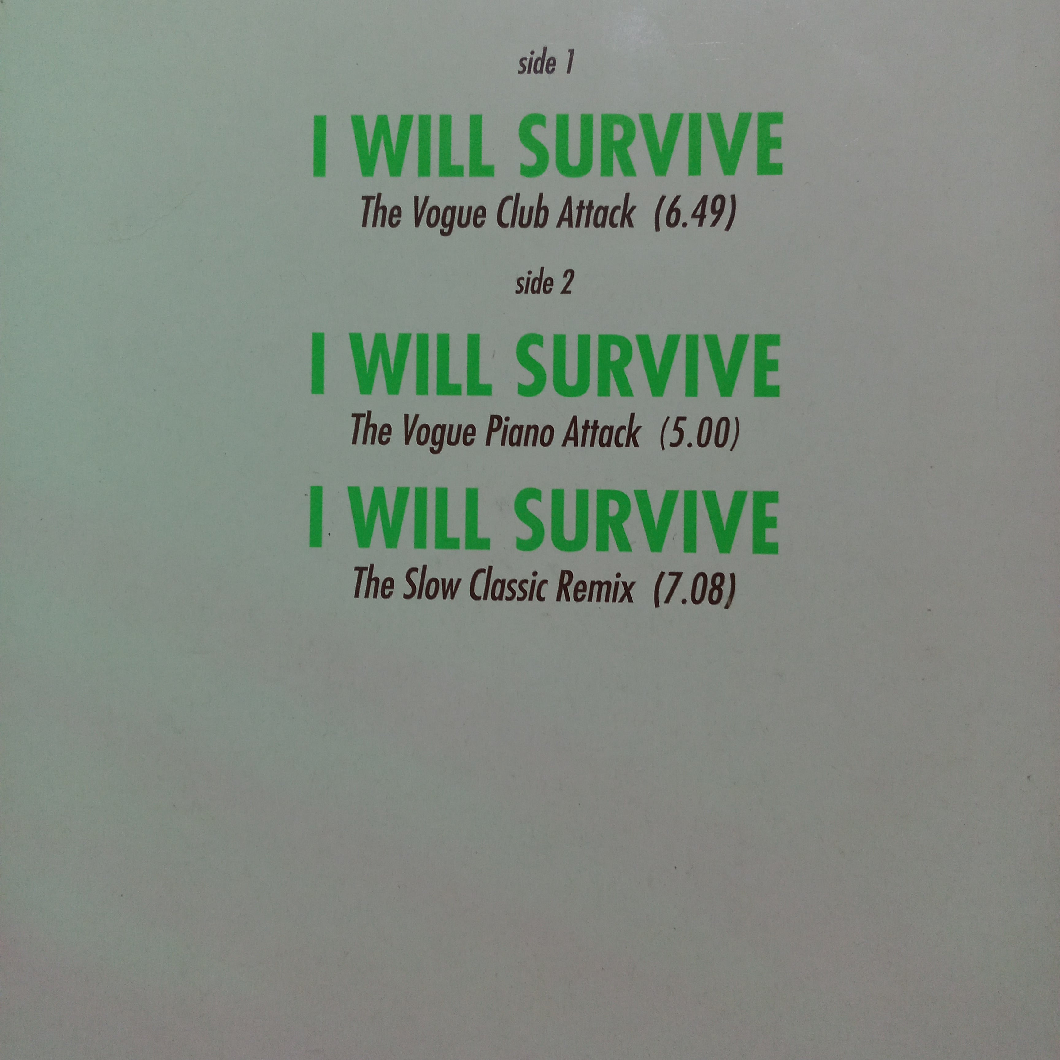 Gloria Gaynor I Will Survive Maxi 2da. Mano Usado en Excelente Estado