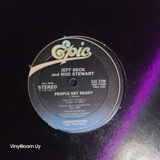 Jeff Beck y Rod Stewart People Get Ready Maxi 2da. Mano Usado en Excelente Estado