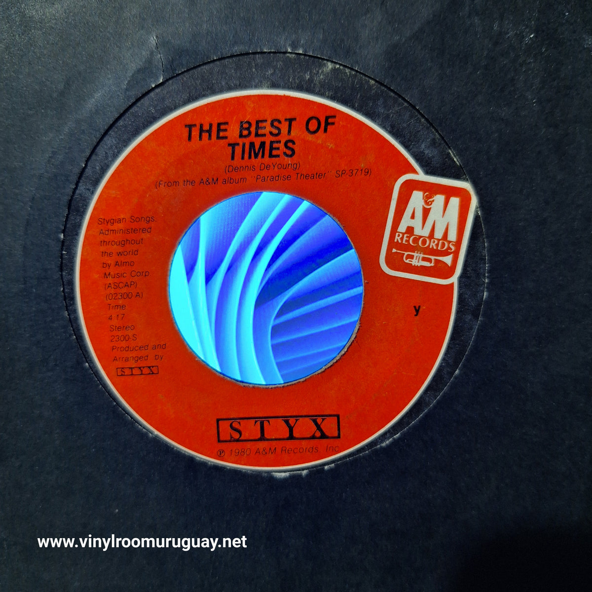 Styx The Best Of Times Simple 7" 2da. Mano Usado Muy Bien + VG+