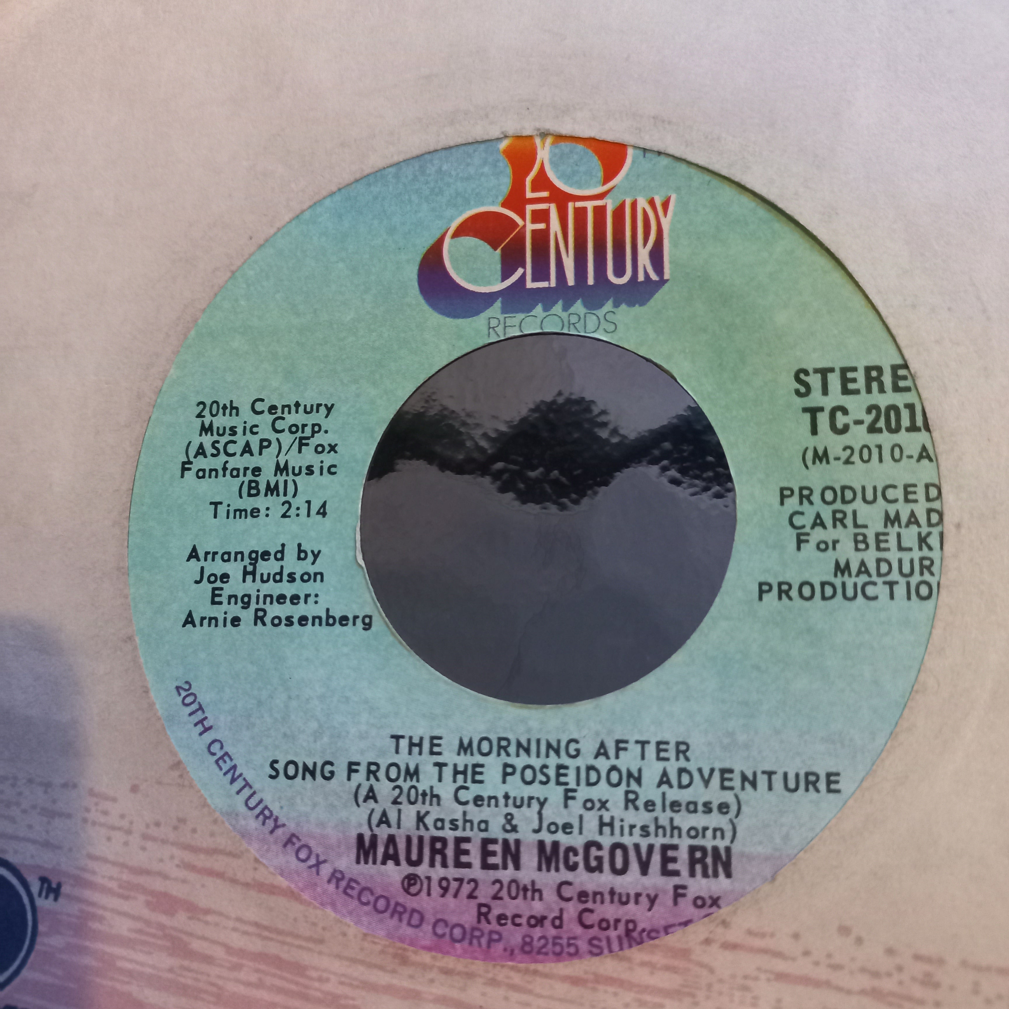 Maureen Mc Govern The Morning After Simple 7" 2da. Mano Usado Muy Bien + VG+