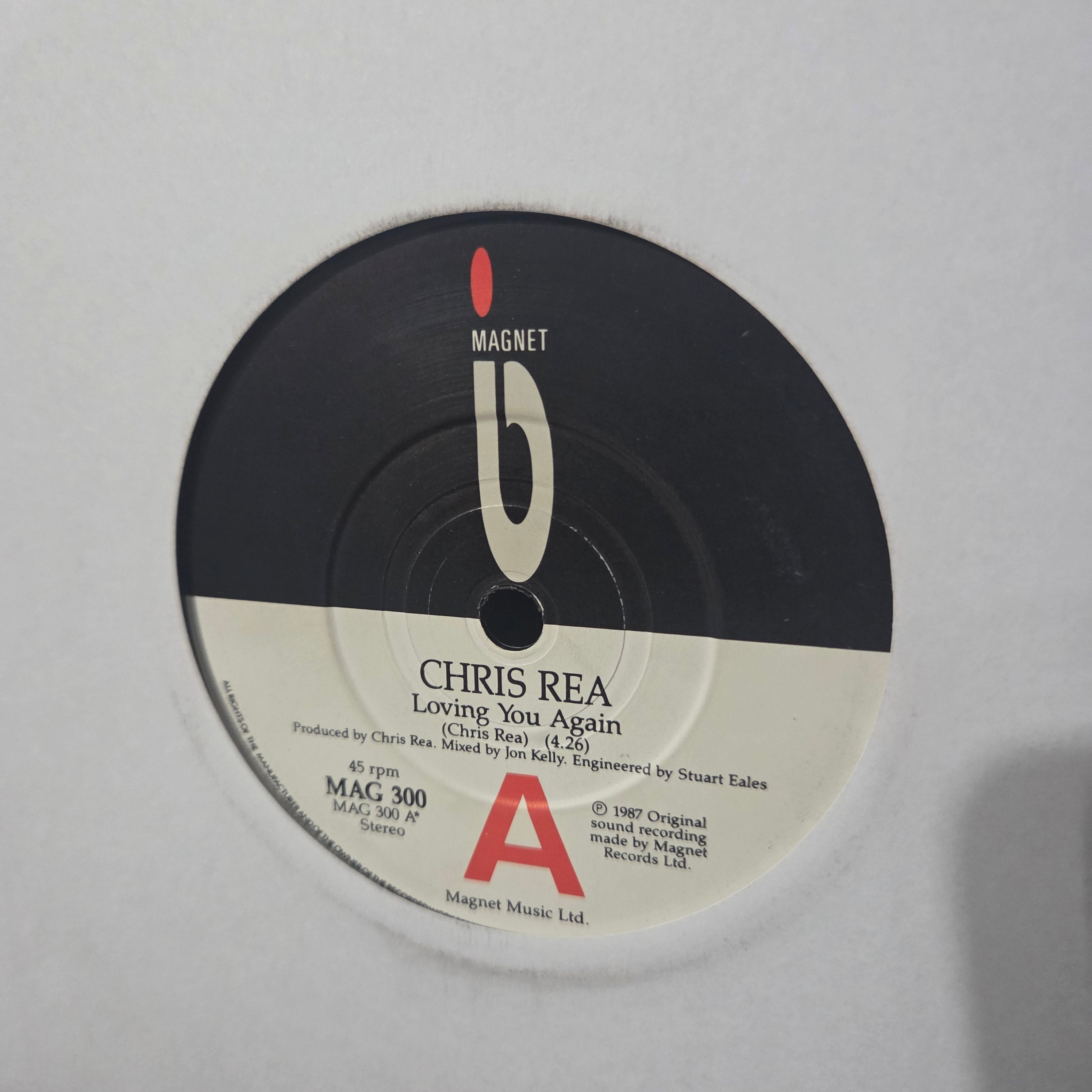 Chris Rea Loving You Again Simple 7" 2da. Mano VG+