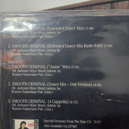 Michael Jackson Smooth Criminal Maxi De Epoca VG+