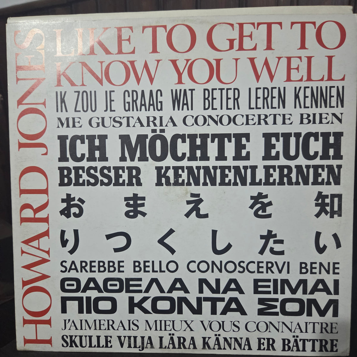 Howard Jones Like to get to Know You Well Maxi De Epoca VG+