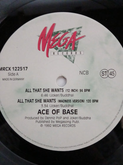Ace of Base All That She Wants Maxi De Epoca VG+