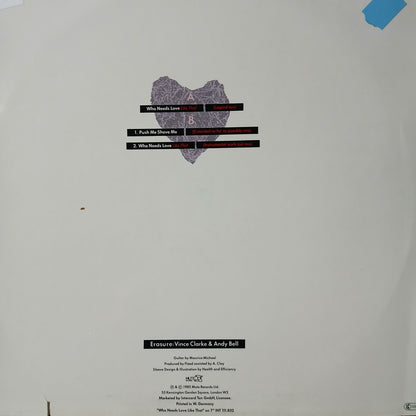 Erasure Who Need Love Like That Maxi De Epoca VG+