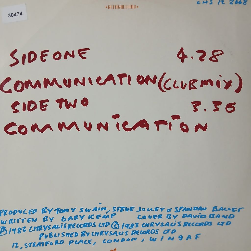 Spandau Ballet Communication Maxi De Epoca VG+