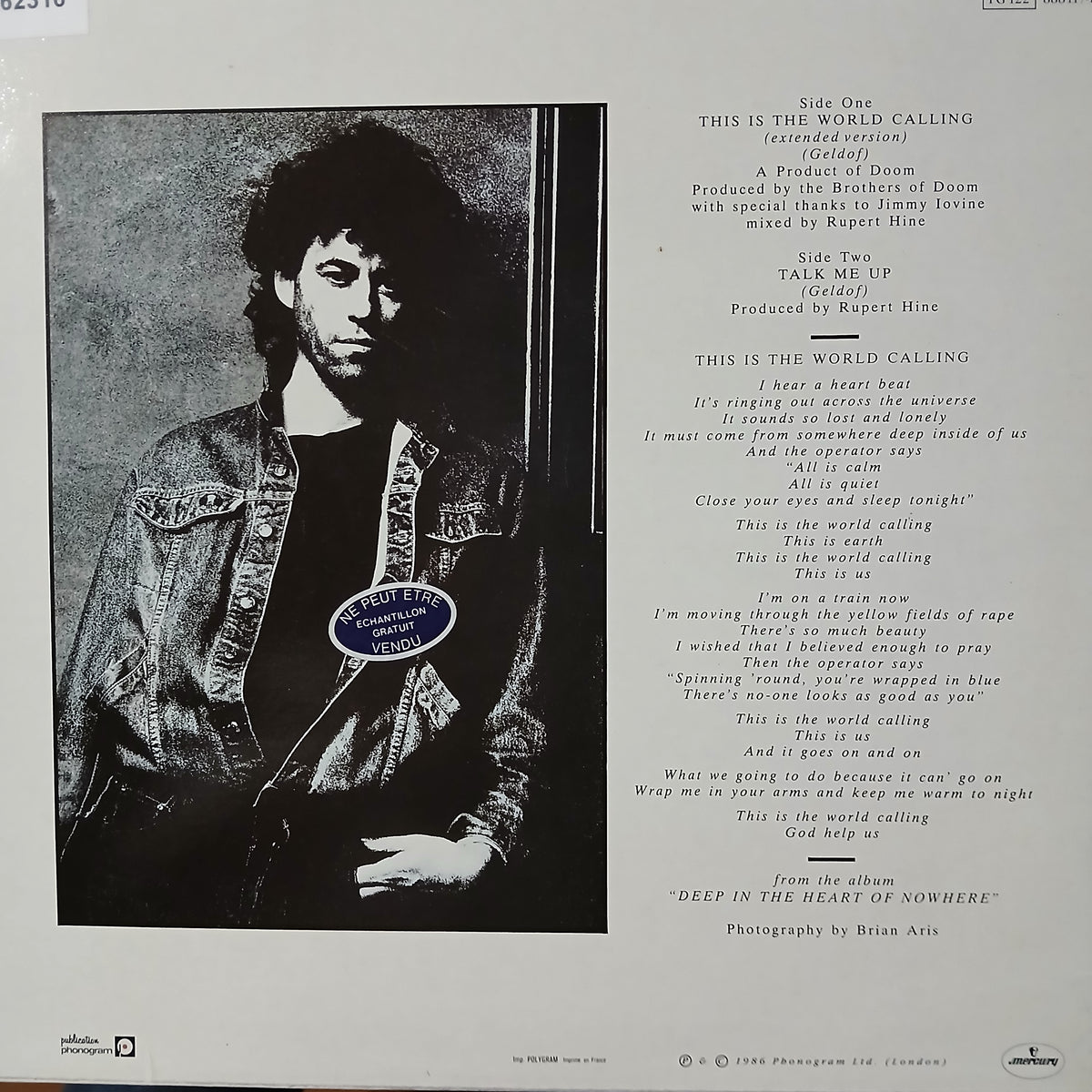 Bob Geldof This is the World Calling Maxi De Epoca VG+