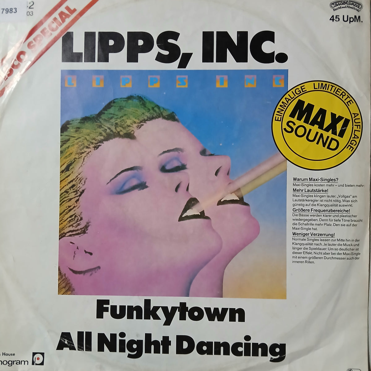 Lipps Inc Funkytown Maxi De Epoca VG+