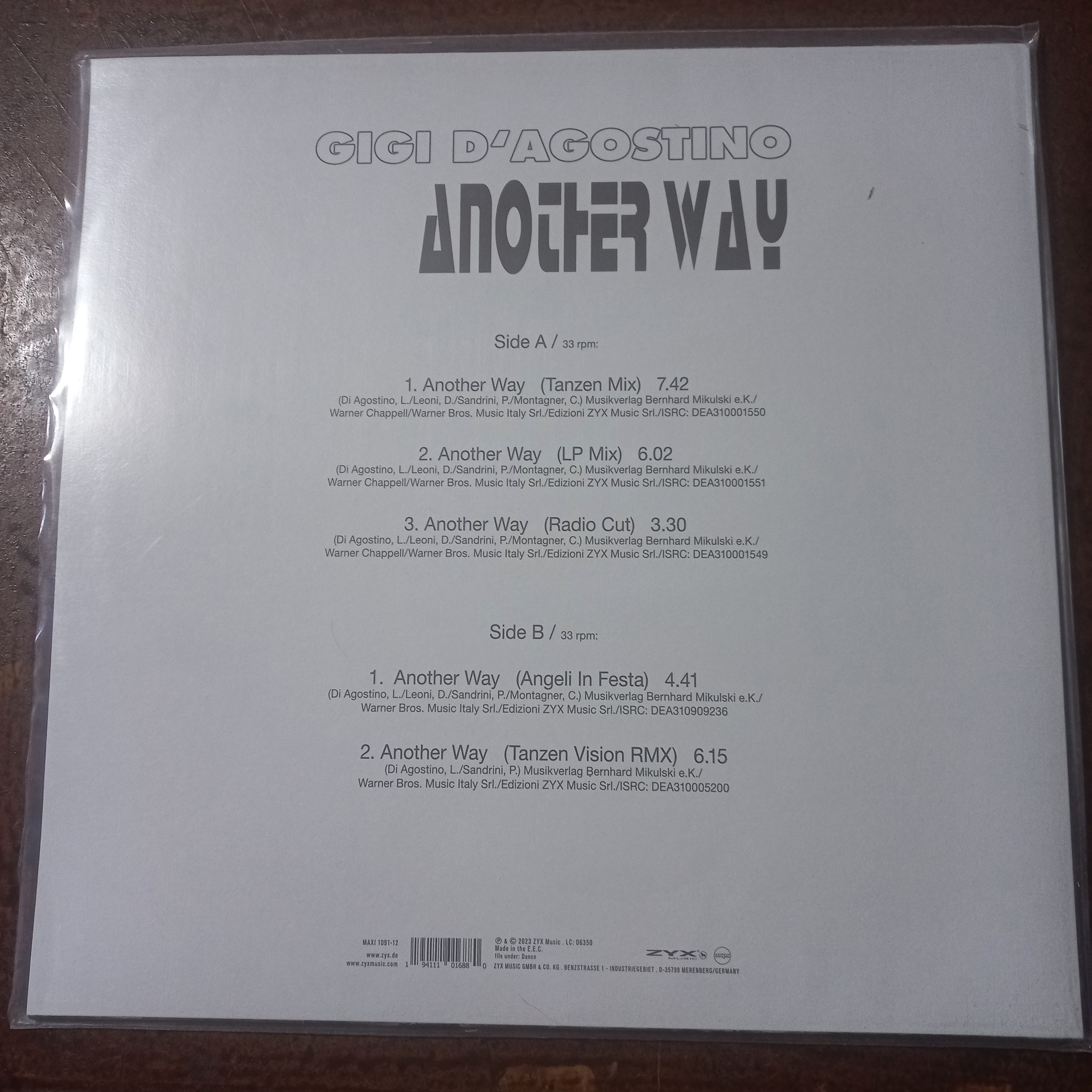 Gigi D Agostino Another Way Maxi Near Mint